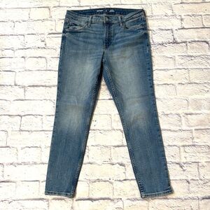 Old Navy Rockstar Super Skinny Mid Rise Blue Denim Skinny Jeans Size 10 Short